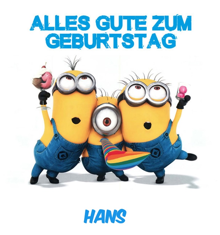 Alles Gute zum Geburtstag von Minions fr Hans
