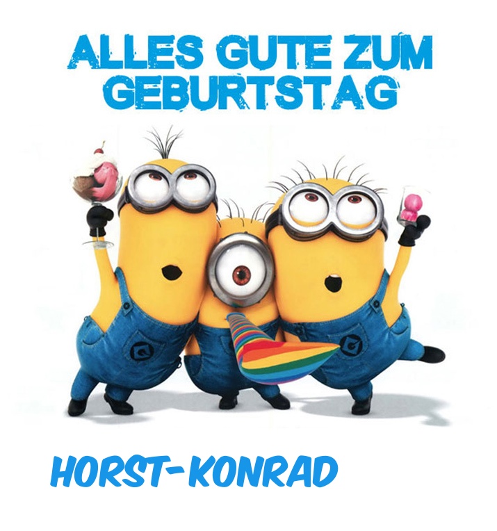 Alles Gute zum Geburtstag von Minions fr Horst-Konrad
