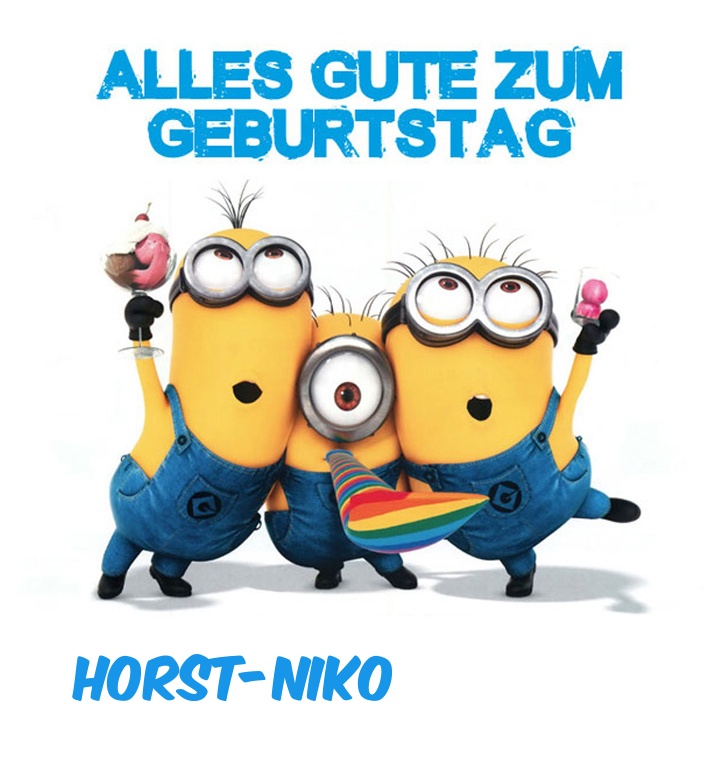 Alles Gute zum Geburtstag von Minions fr Horst-Niko