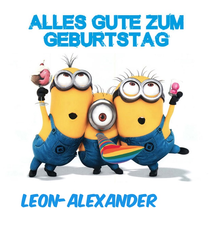 Alles Gute zum Geburtstag von Minions fr Leon-Alexander