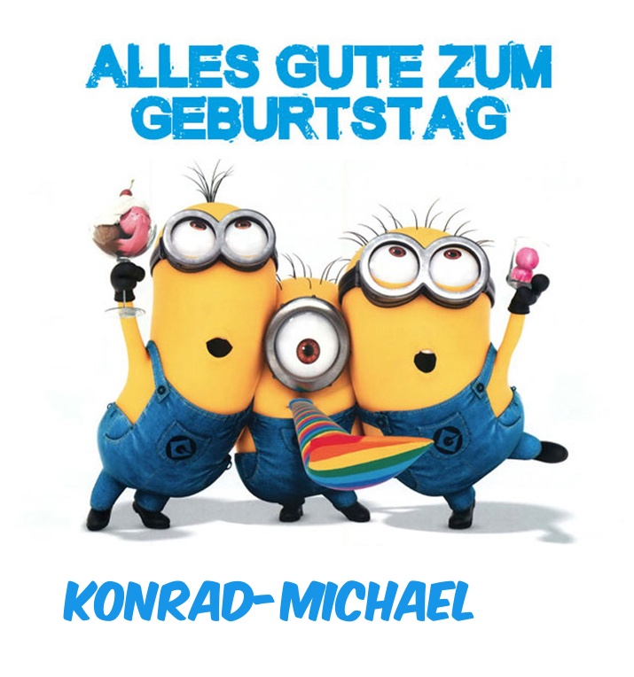 Alles Gute zum Geburtstag von Minions fr Konrad-Michael