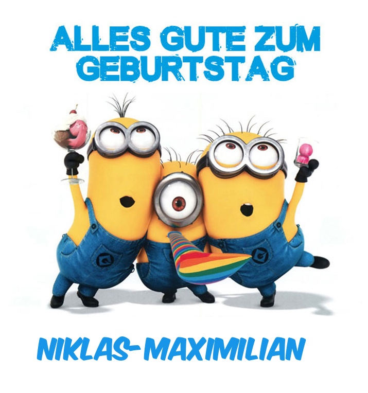 Alles Gute zum Geburtstag von Minions fr Niklas-Maximilian