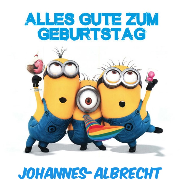 Alles Gute zum Geburtstag von Minions fr Johannes-Albrecht