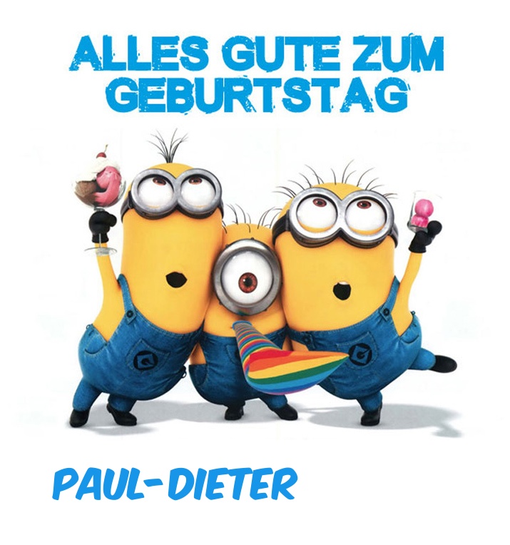 Alles Gute zum Geburtstag von Minions fr Paul-Dieter
