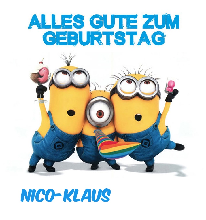 Alles Gute zum Geburtstag von Minions fr Nico-Klaus
