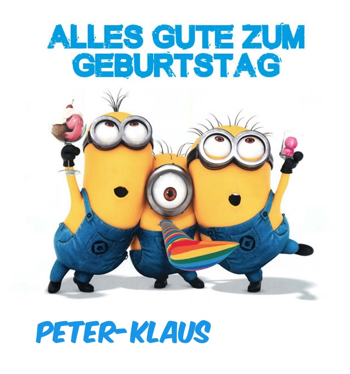 Alles Gute zum Geburtstag von Minions fr Peter-Klaus