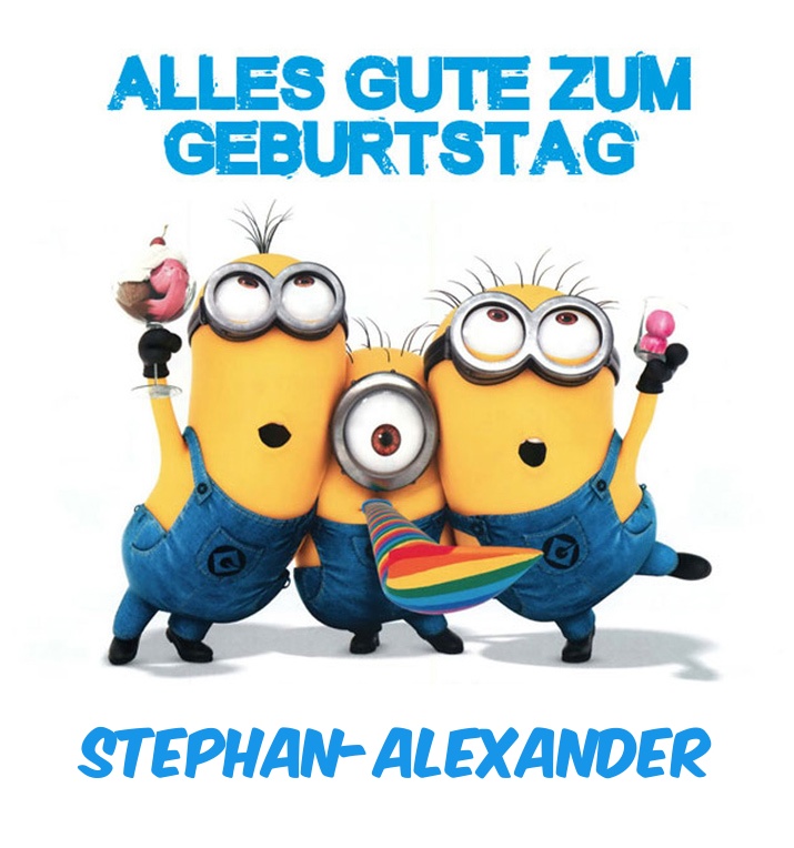 Alles Gute zum Geburtstag von Minions fr Stephan-Alexander