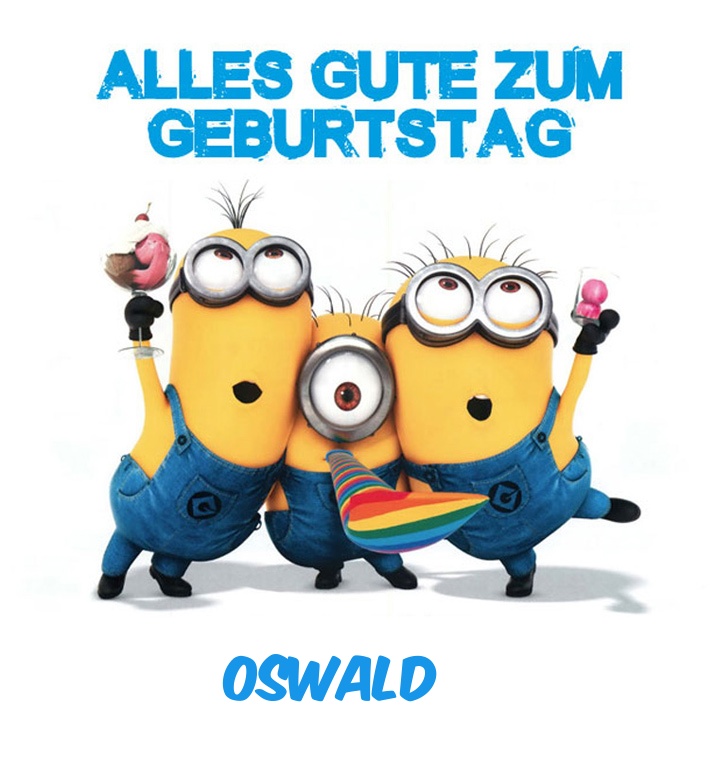 Alles Gute zum Geburtstag von Minions für Oswald
