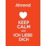 Ahrend - keep calm and Ich liebe Dich!