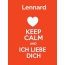 Lennard - keep calm and Ich liebe Dich!