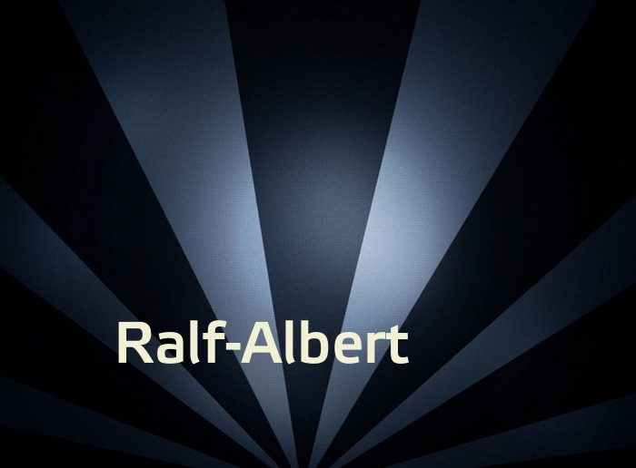 Bilder mit Namen Ralf-Albert