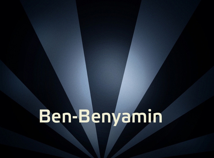 Bilder mit Namen Ben-Benyamin