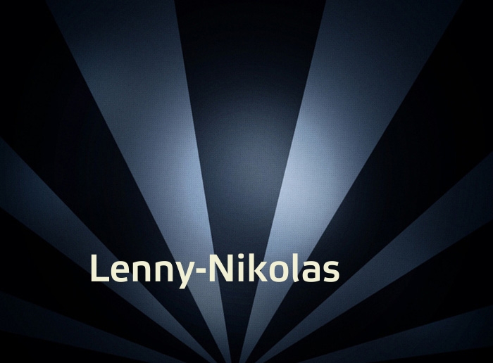 Bilder mit Namen Lenny-Nikolas