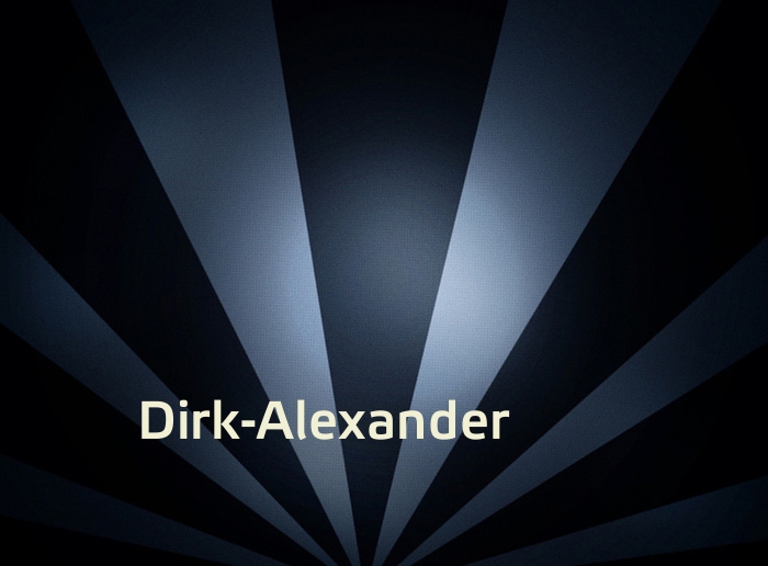 Bilder mit Namen Dirk-Alexander