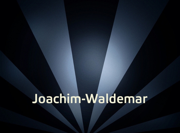 Bilder mit Namen Joachim-Waldemar