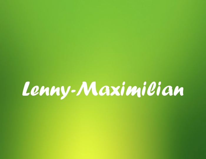 Bildern mit Namen Lenny-Maximilian