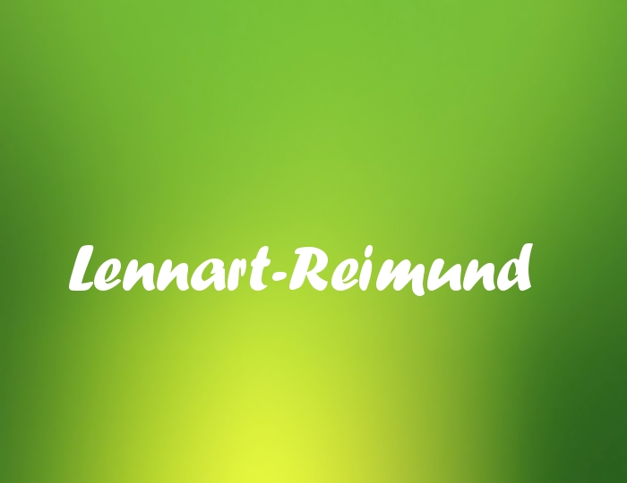 Bildern mit Namen Lennart-Reimund