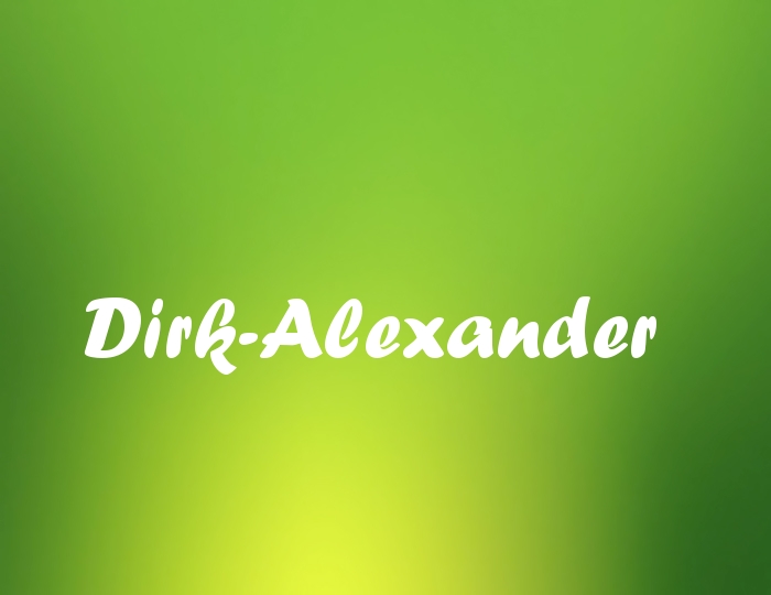 Bildern mit Namen Dirk-Alexander