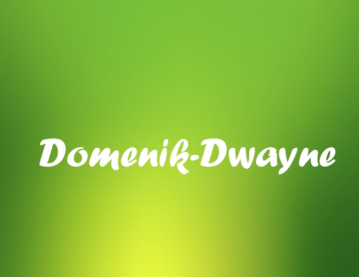 Bildern mit Namen Domenik-Dwayne