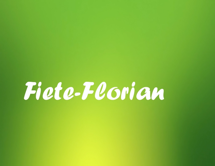 Bildern mit Namen Fiete-Florian