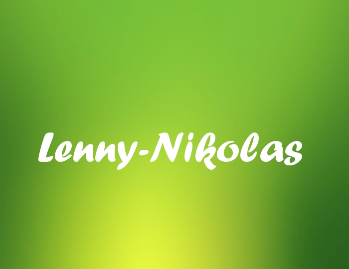 Bildern mit Namen Lenny-Nikolas