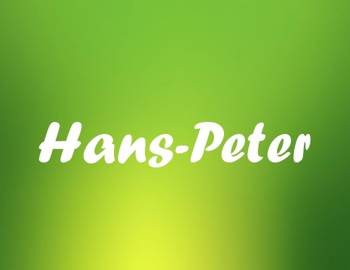 Bildern mit Namen Hans-Peter