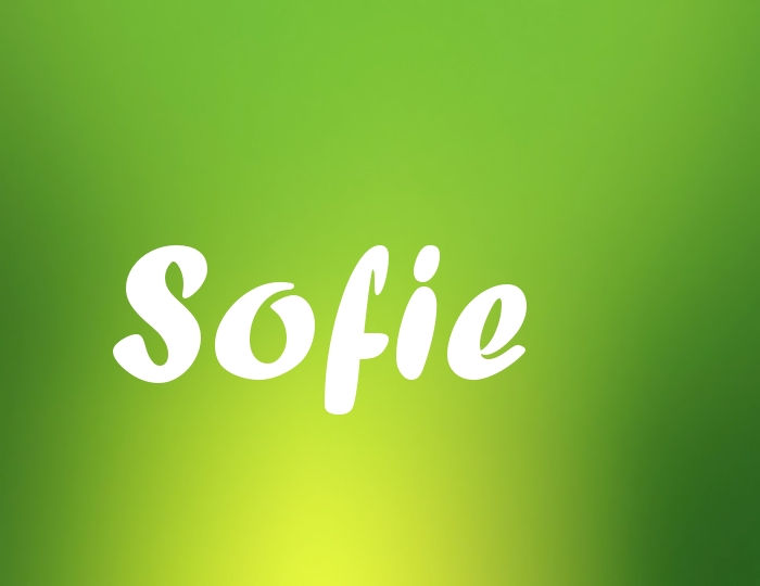 Bildern mit Namen Sofie