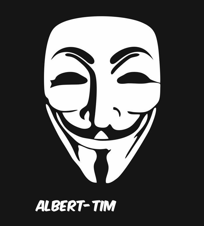Bilder anonyme Maske namens Albert-Tim