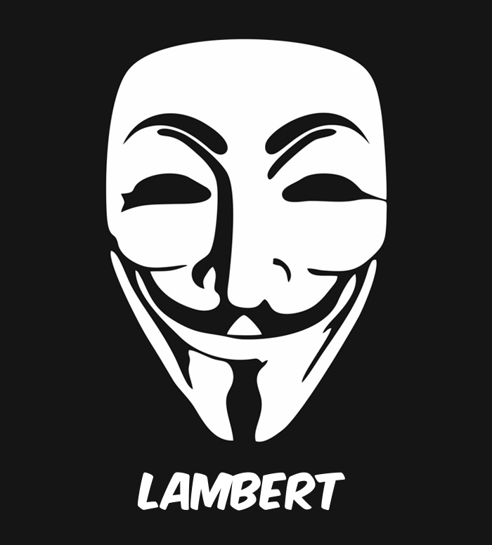 Bilder anonyme Maske namens Lambert