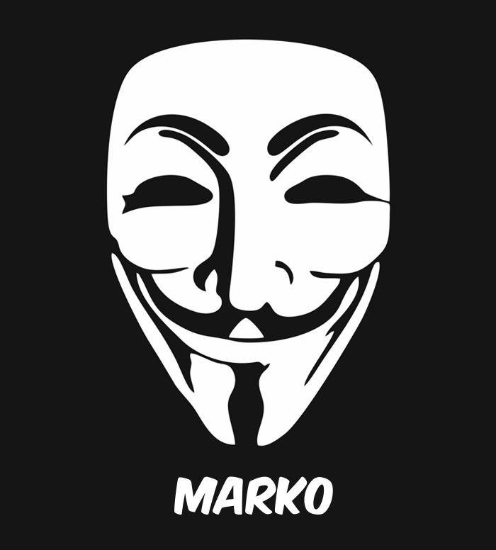 Bilder anonyme Maske namens Marko