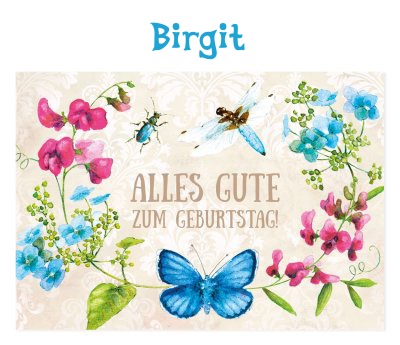 Alles Gute zum Geburtstag des kleinen Bildes fr Birgit