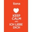 Ilona - keep calm and Ich liebe Dich!